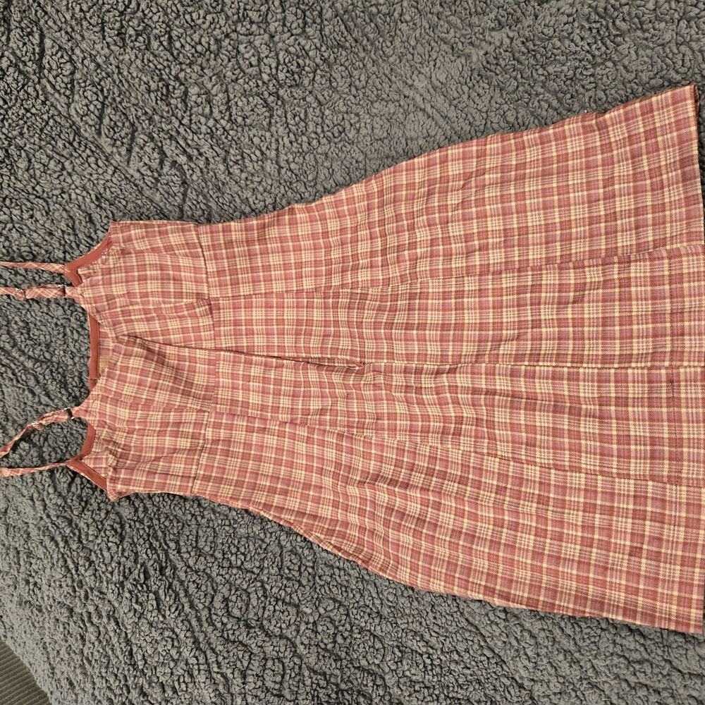 Pink Plaid Sleeveless Dress
